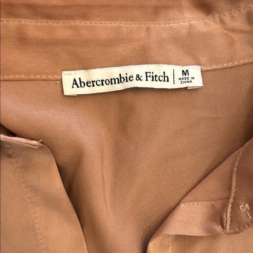 Abercrombie & Fitch silky tan Blouse - Picture 2 of 5